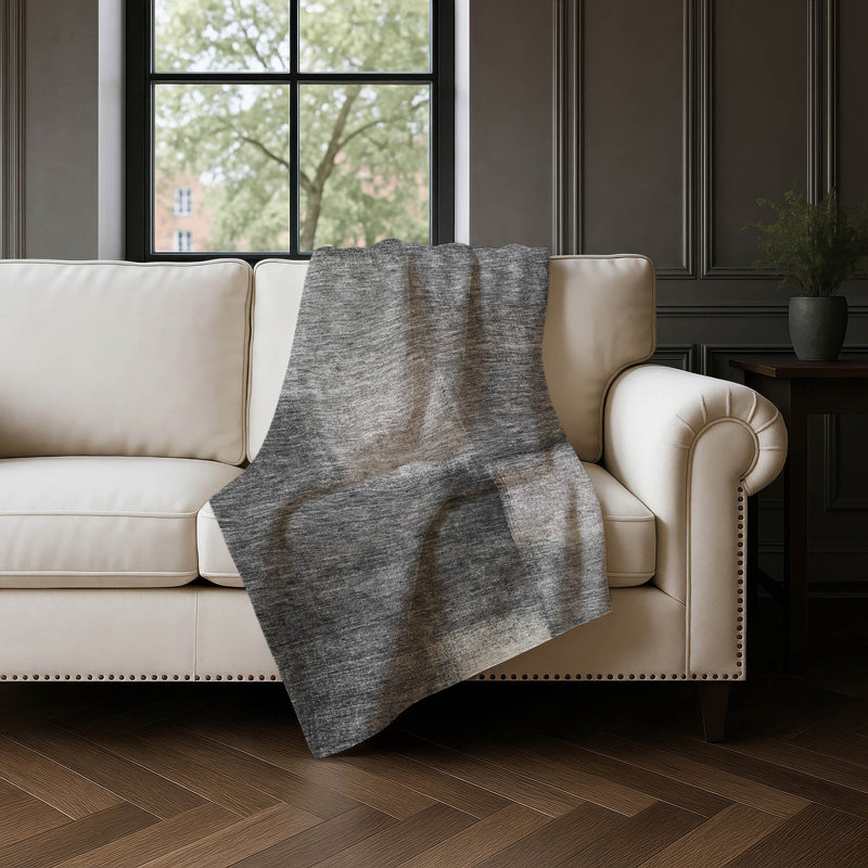 Jeté carré Addison Sherpa ASB742, Gris anthracite