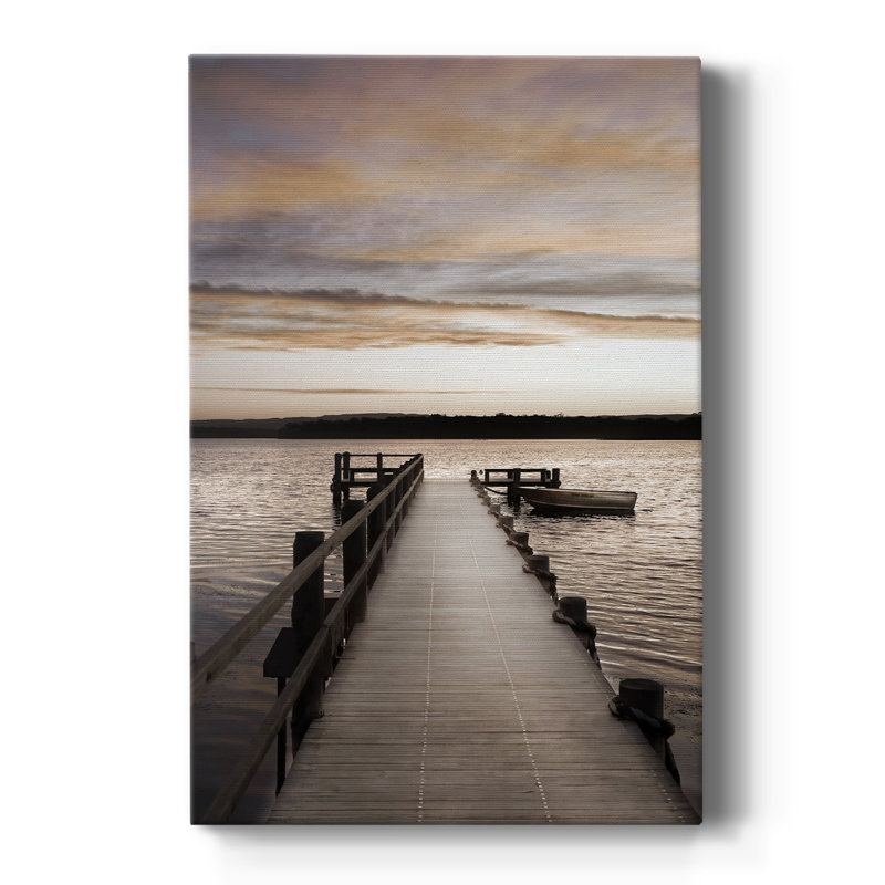 Sunset Over Jetty -Custom Wrapped Gallery Cavas