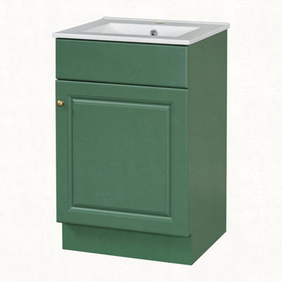 Meuble-lavabo de 20 po avec lavabo, meuble-lavabo avec tablette de porte et tablette réglable 
