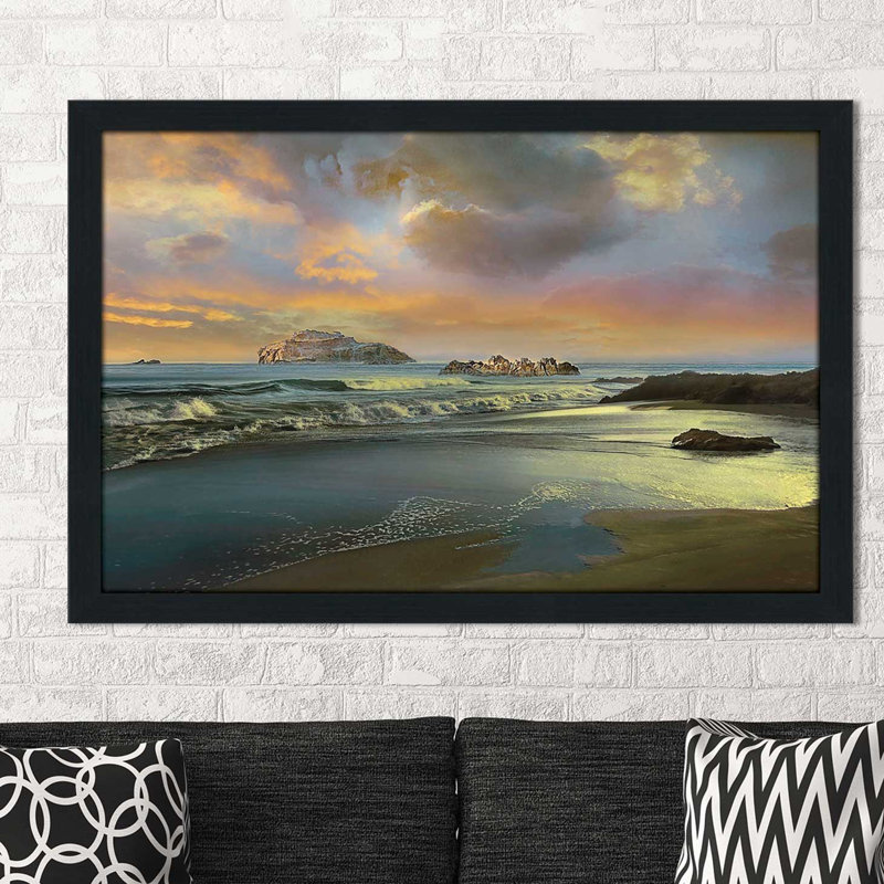 «Day Break», reproduction d'impression encadrée, H 27,5 po x l 39,5 po x P 0,75 po, Cadre espresso