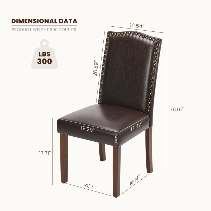 Iqlaas 17.71'' H Linen Upholstered Dining Chair, Browm