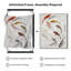 Très grande reproduction d'art sur toile murale - Poisson koi coloré dans un courant d'eau circulaire pour le salon ou la chambre à coucher - «Assemblage requis du cadre (cadre non fini)»-129758671