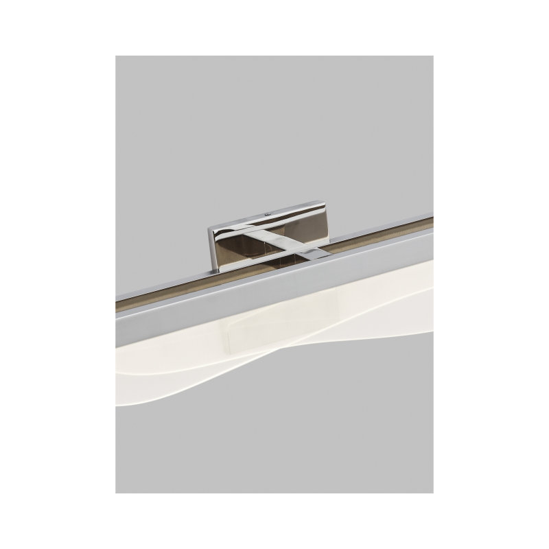 Nyra 1 - Light LED Bath Bar, Polished Nickel