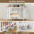 Large Foldable Dog Crate Furniture, Assembly-Free Dog Crate With Adjustable Bowls And Name Tag For Small, Medium, Large Dog-50994702-34654247