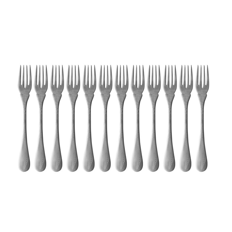 Caccia Table Fish Fork - 12 Pieces, Ice