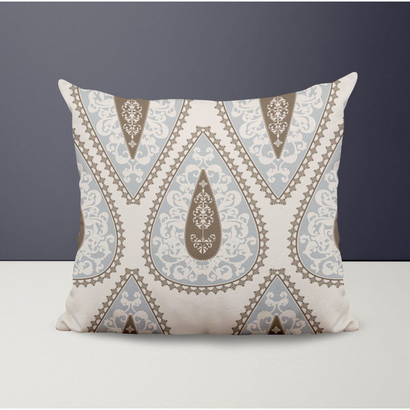 Housse et insert de coussin décoratif en polyester, L 15 po x H 15 po, gris