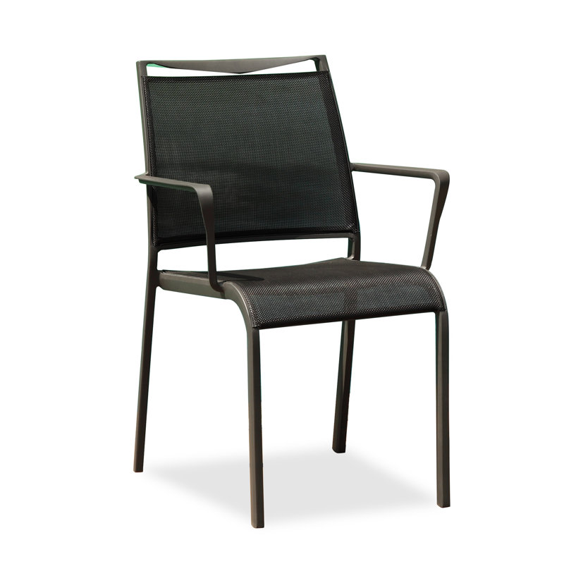 Chaise de patio empilable en teck Jonesville