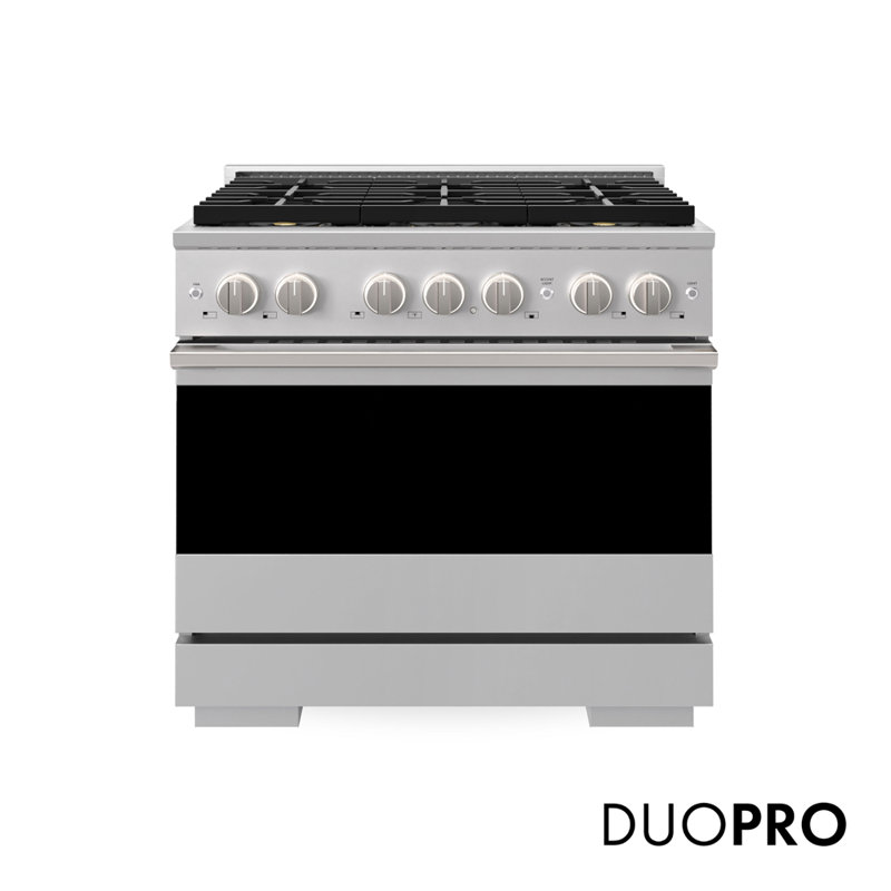 ZLINE 36 in. Marino Gas Range with 6 Burner DuoPro Cooktop and Gas Oven in Stainless Steel