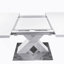 Table de salle à manger moderne carrée, extensible, plateau de table blanc + pied de table en MDF en X avec base en métal-1682143079-1682143084
