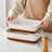 2-Piece Sesame Glaze Two-Tone Ceramic Baking Dish Set, Khaki & Cream Casserole Pans for Oven-to-Table Serving