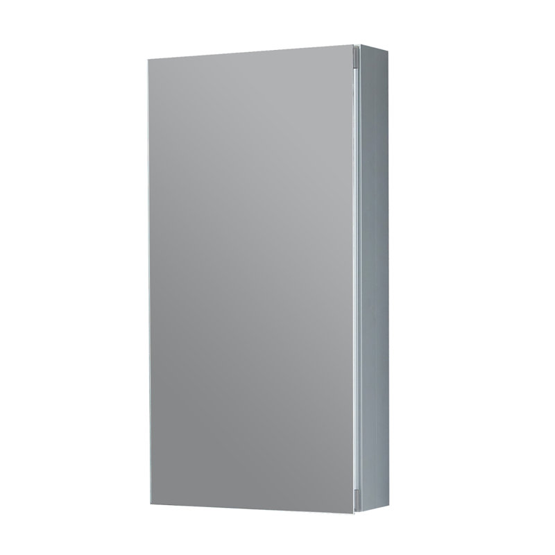 Armoire à pharmacie en aluminium Adine, Chrome satiné, H 24 po x l 12 po x P 3,75 po