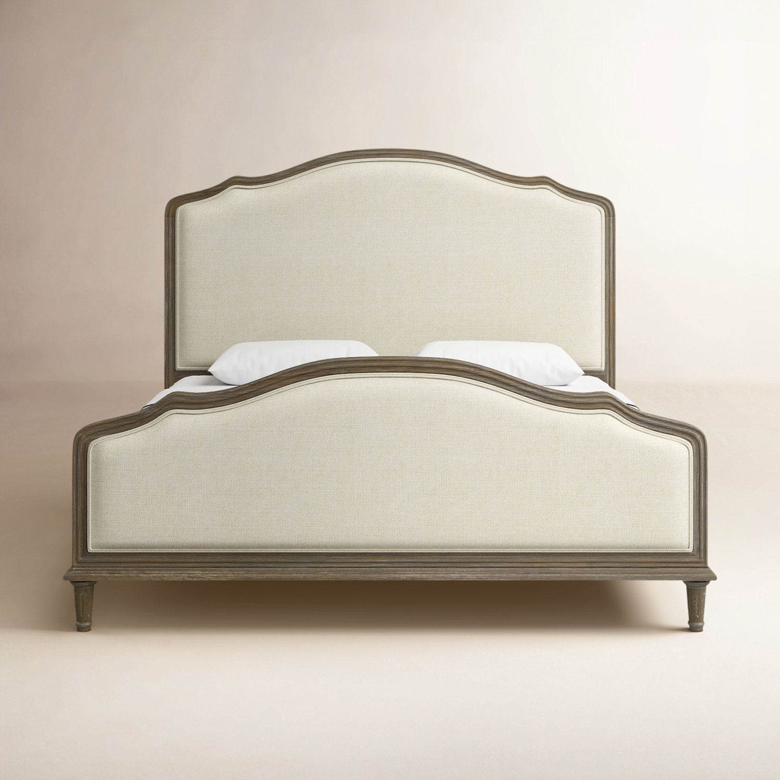 Watson Upholstered Oak Bed, King, Studio Gray