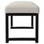 Banc rembourré capitonné Mira Vanilla Boucle