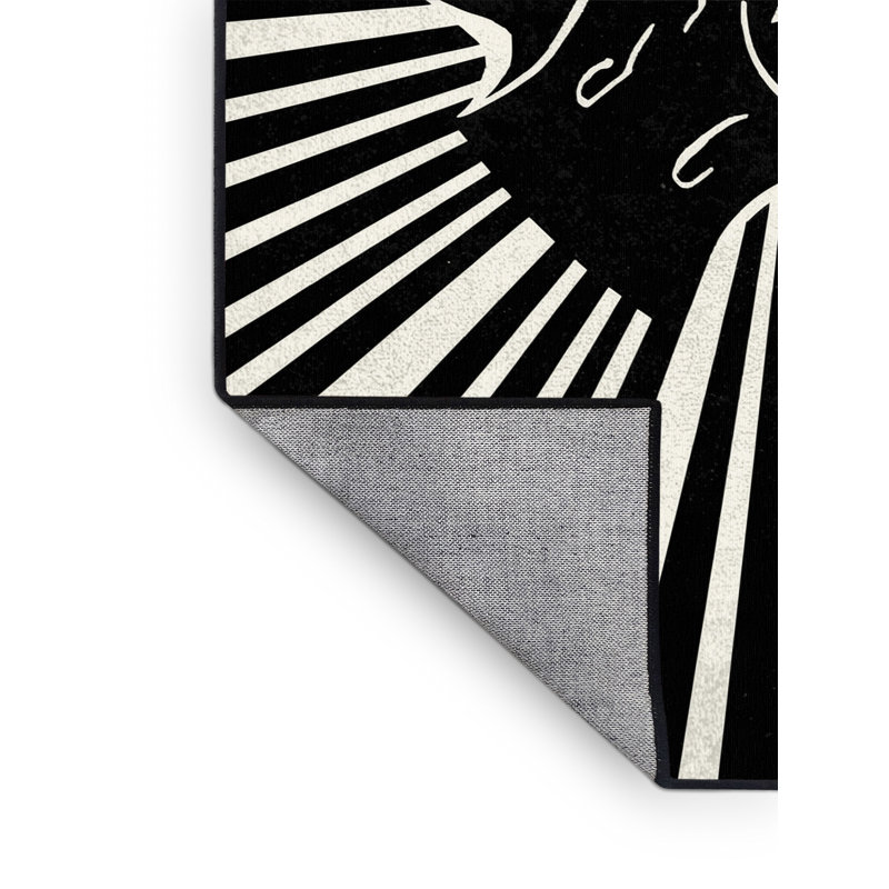 Tapis vert / noir éclatant Styracosaurus Pavanvir, 7 x 10