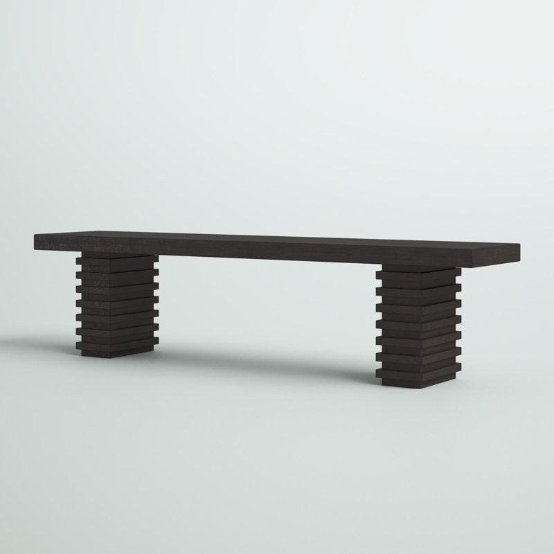 Zaedin Twin Pedestal Wood Dining Bench