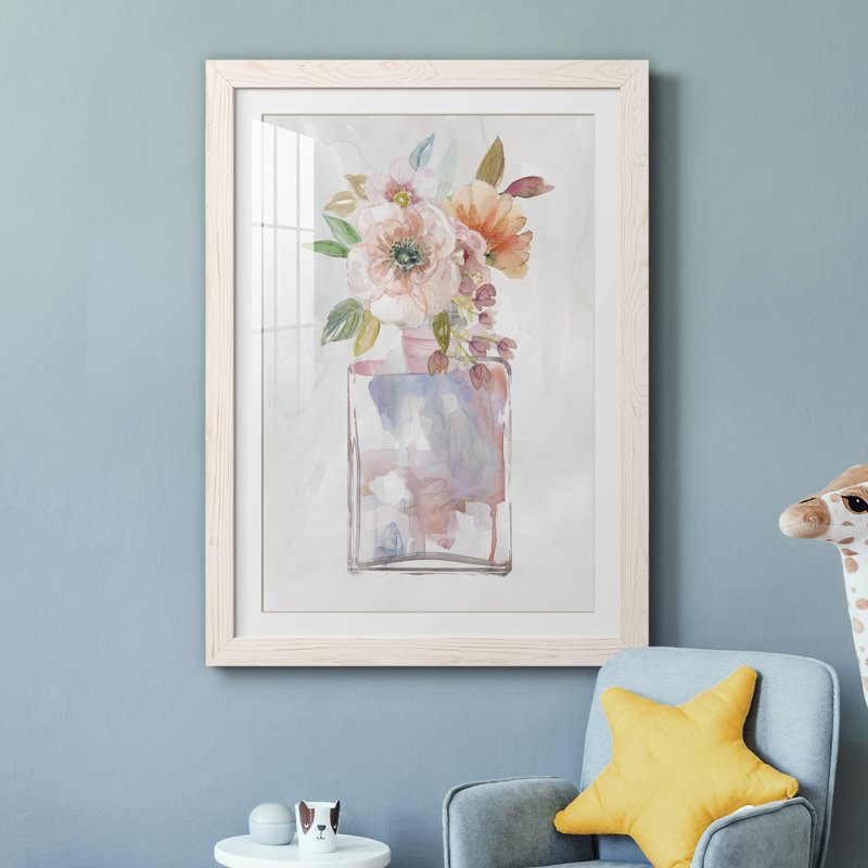 Mini bouquet II - peinture encadrée, H 31,5 po x l 23,5 po x P 1,5 po, Toile blanche encadrée