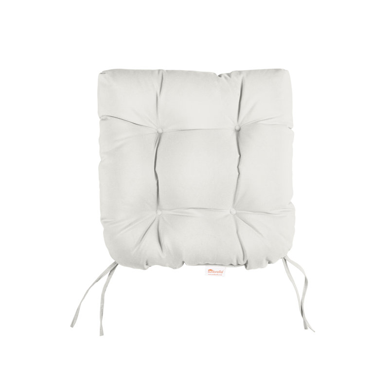 Tufted Outdoor Sunbrella Seat Cushion, 19" W, Canvas Natural Sunbrella® Canvas