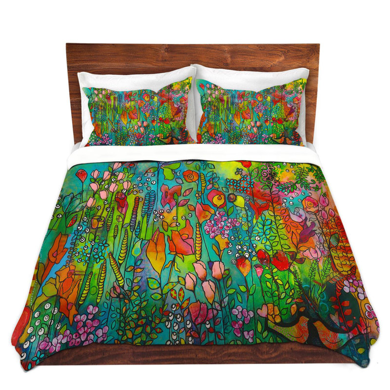  Housses de couette en microfibre Kim Ellery Happy Place, Housse de couette pour très grand lit et 2 très 