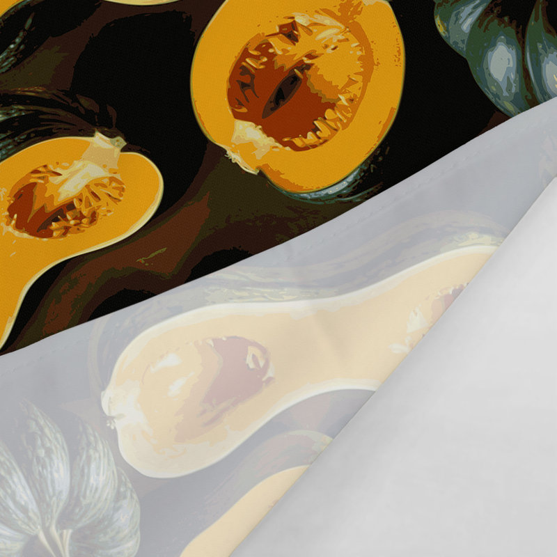 Tapisserie murale légumes kabocha, 68 po x 80 po