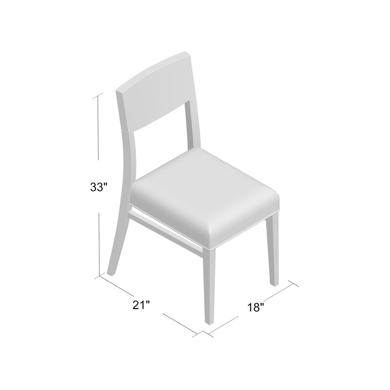 19'' H Dining Chair, Orange, Dark Walnut
