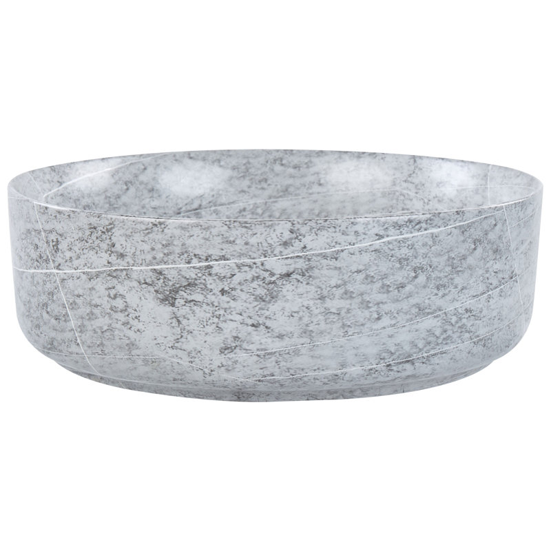 Latitude Run Athar 15mm L x 15mm W Ceramic Oval Sink, Grey