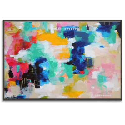 House Picket Fence 1 Piece Single Picture Frame and Floater Frame Painting on Canvas