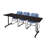 Nicklos T-Base Training Seminar Table, 2 Zeng Stack Chairs-32817742-32817745