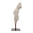 26" Torso Sculpture - Contemporary Abstract Decorative Home Art Display on Stand - Gray Polyresin Decor Statue for Home or Office