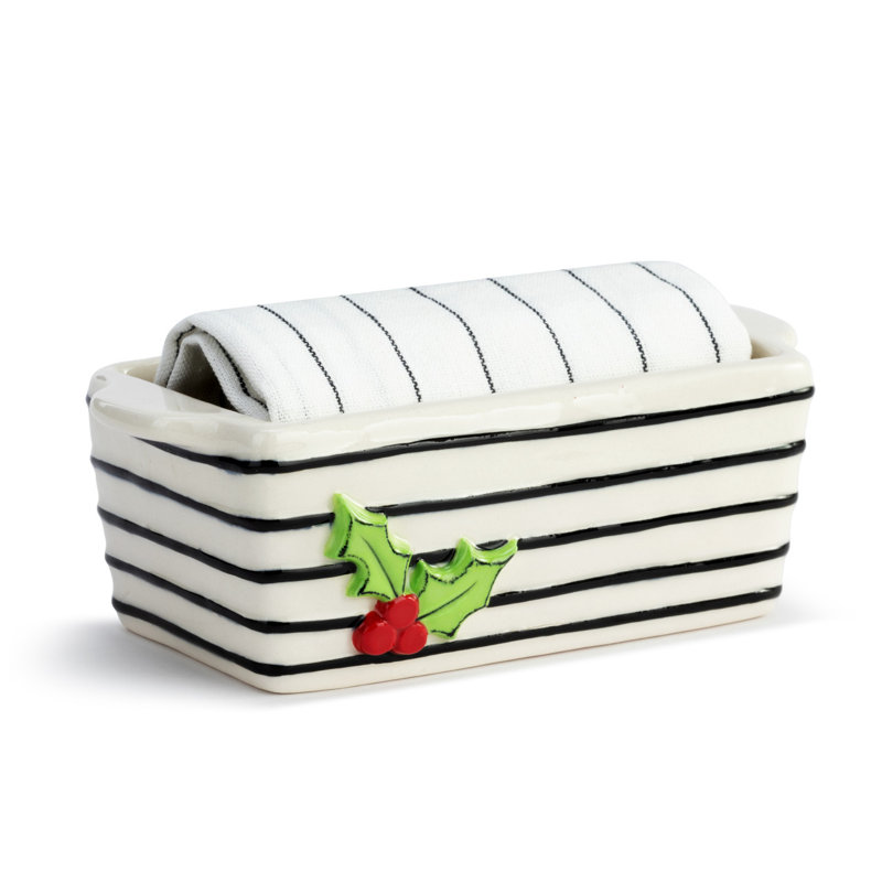DEMDACO 7'' x 2.5'' Stoneware Mini Loaf Pan