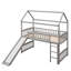 Lit mezzanine simple avec glissade, lit maison avec glissade-1109162638