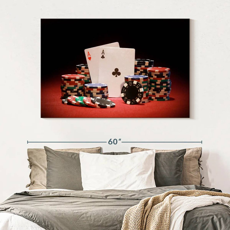 «Poker Poker Game», reproduction sur toile, H 34 po x l 51 po x P 1,25 po