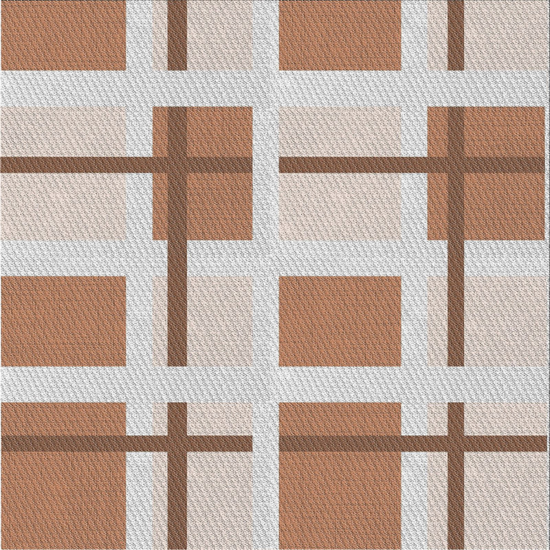 Tapis brun à motif géométrique Antoniyo, Carré 6 pi