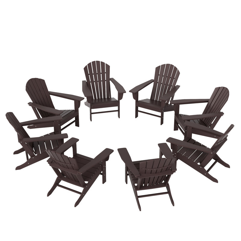 Chaise Adirondack en plastique Geoff, Brun foncé