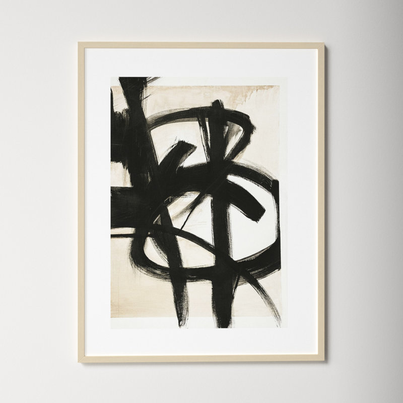 Graphical Shapes 7 by Design Fabrikken, Brown Framed Paper, 35.12" H x 27.12" W x 0.88" D