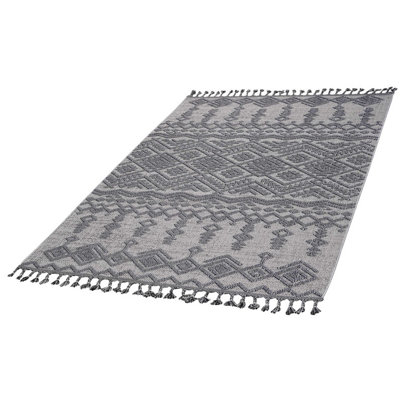 Collection Traditional Indoor/Outdoor Area Rug, Rectangle 6'7" x 7'9"