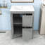Meuble-lavabo moderne 24 po avec lavabo en céramique, tablettes réglables et 2 tiroirs-1241751717