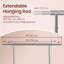 120cm Rolling Clothing Rack