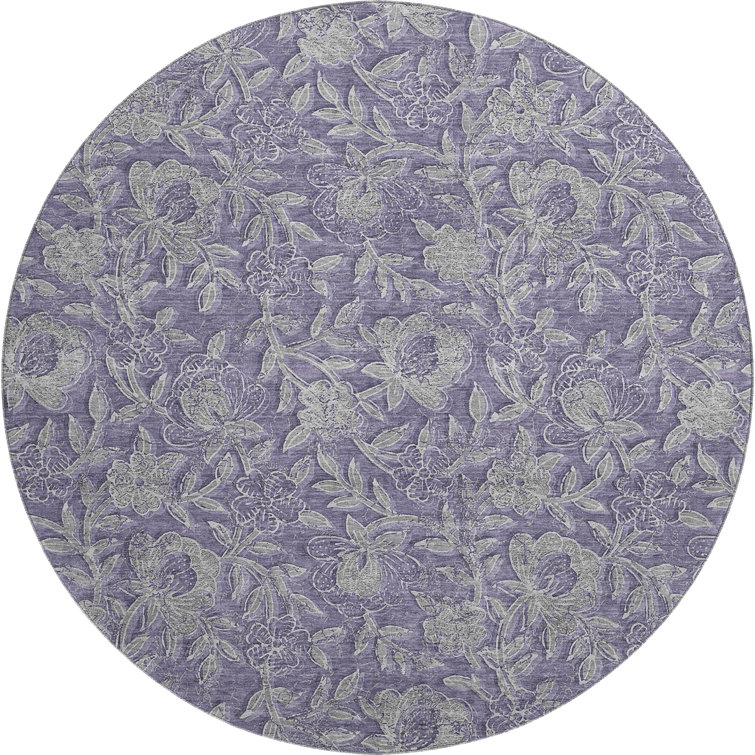 Premium Machine Washable Prisco Eggplant Rug