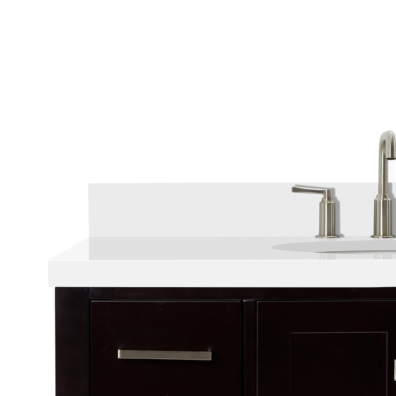 Ensemble de meuble-lavabo simple 43 po Cambridge, Espresso / nickel brossé, 43"
