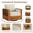 3-Piece Acacia Wood Outdoor Swivel Bistro Set