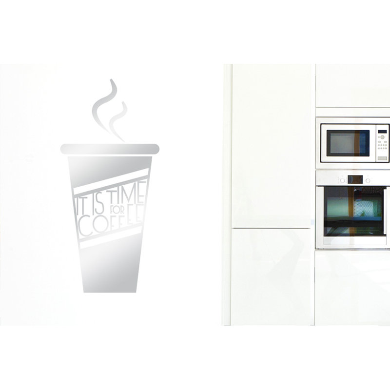 Food & Beverage Wall Decal, Shiny Silver, Medium