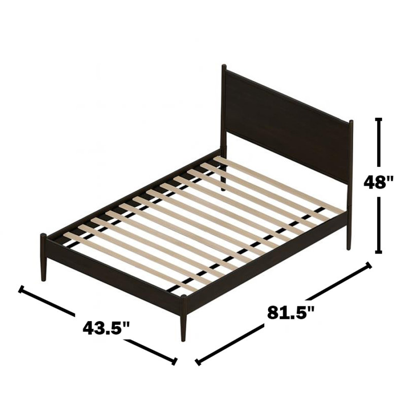 Lit plateforme en bois Mid-Century