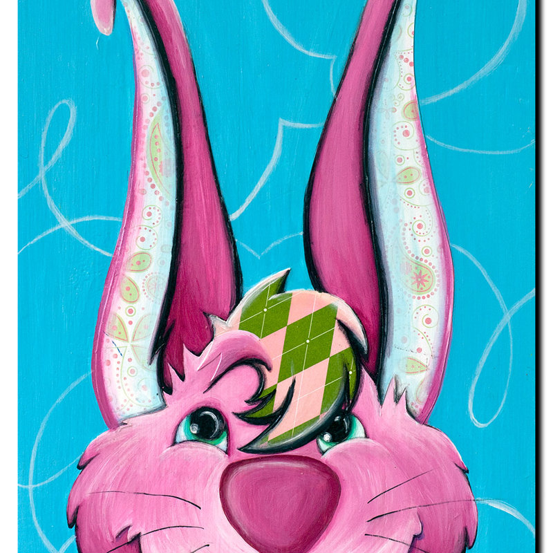 Art sur toile pour le lapin de sylvia masek