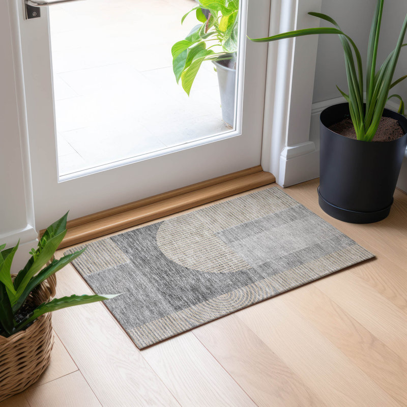 Tapis intérieur / extérieur Karsyn, Rectangle 1 pi 8 po x 2 pi 6 po