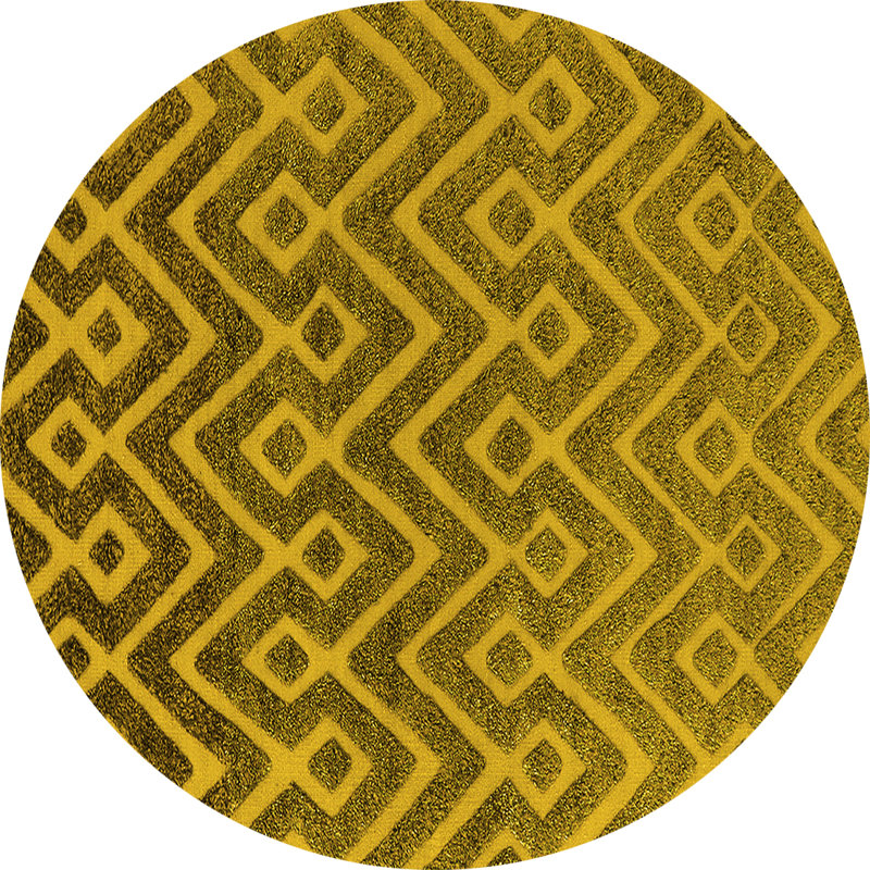 Tapis oriental en laine / polyester tissé à la machine Pjotr, Rond 4 pi
