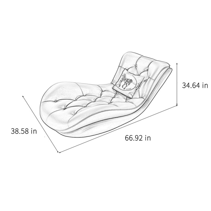 Delicate creative modern simple lazy chaise lounge, Off-White