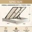 Structure de lit très grand en bois avec rangement relevable, aucun sommier nécessaire, blanc cassé rustique-1295656417-1295656419