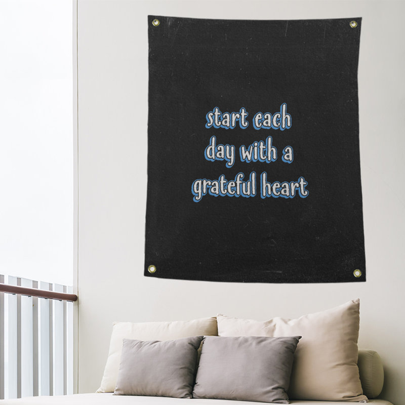 Polyester Tapestry, 59' H x 50" W, Blue