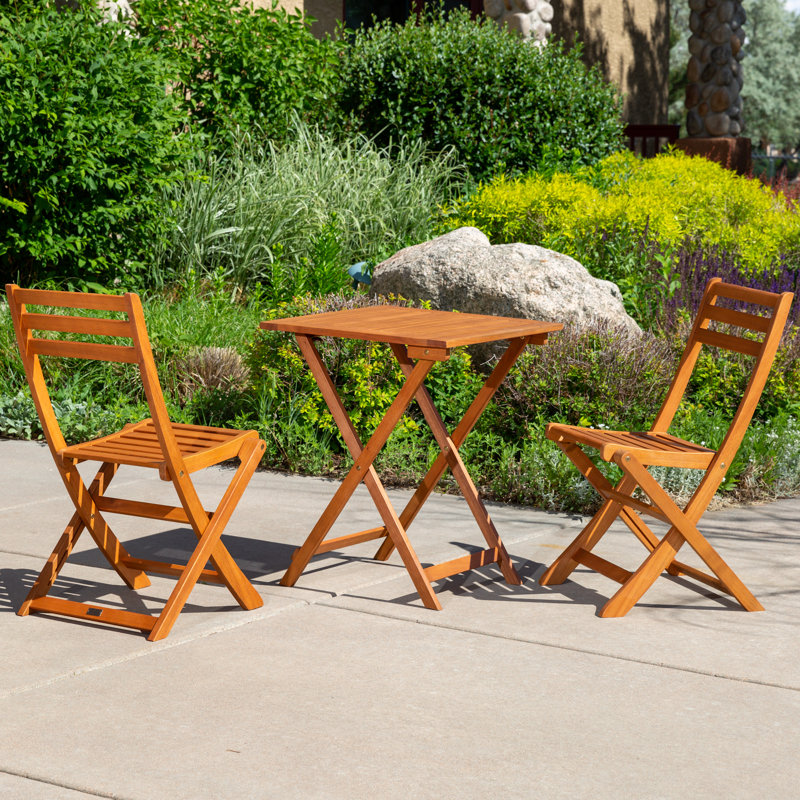 Obermeyer Square 2 - Person 23.5'' Long Bistro Set, Brown