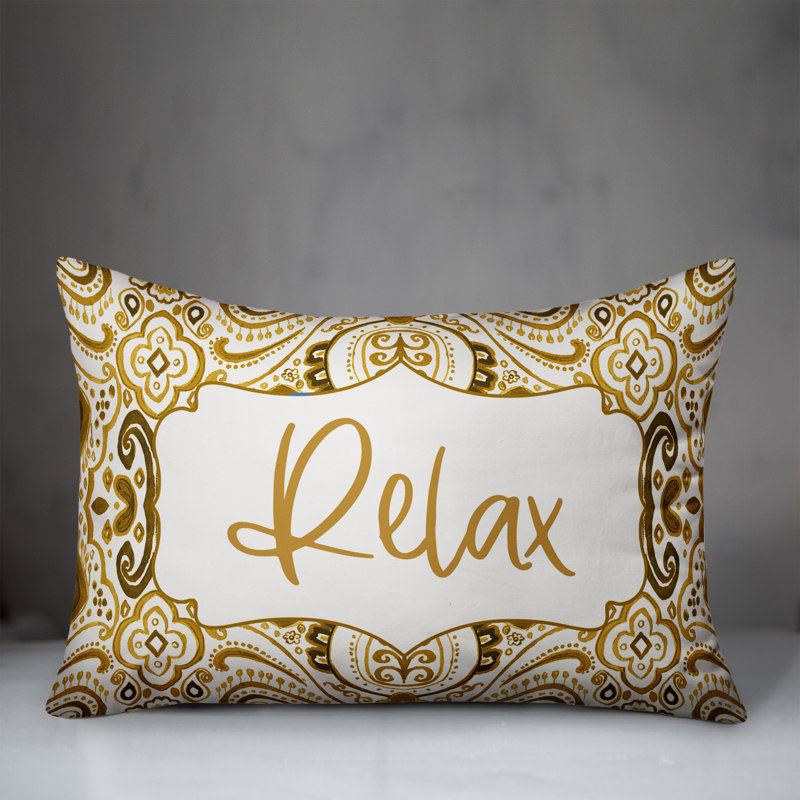  Housse de coussin rectangulaire et insert Relax, Jaune